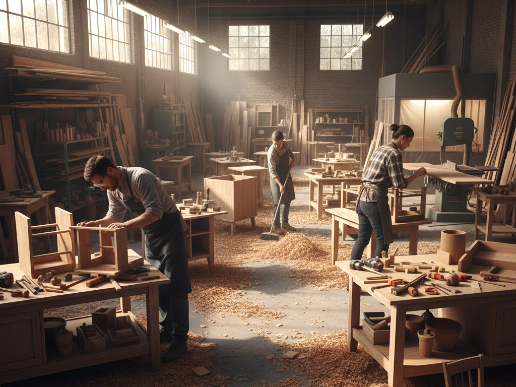 Messy Furniture Making Woodshop
