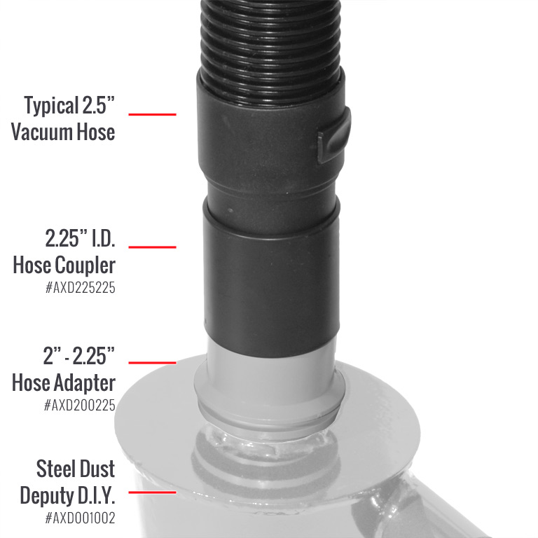 2 inch vacuum hose adapter