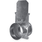 Angled view of Quick-Clamp Blast Gate Fitting #GGZ040000