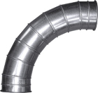 Side view of Quick-Clamp 90 Degree Long Radius Elbow Ductwork Fitting #GEL129000