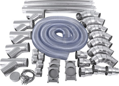 Schematic view of Deluxe Ductwork Package for 5 Tools #KDZ000005