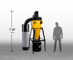 5hp 3ph Dust Gorilla Pro SMART Boost 35 Gal. Freestanding HEPA-GFM Cyclone Dust Collector