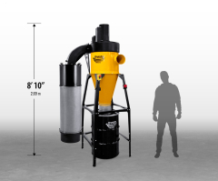 5hp 3ph Dust Gorilla Pro SMART Boost 55 Gal. Freestanding HEPA-GFM Cyclone Dust Collector