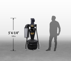 1.5hp 120V Mini-Gorilla Portable 22 Gal. HEPA-GFM Cyclone Dust Collector