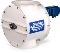 Front left view of the assembled air lock valve