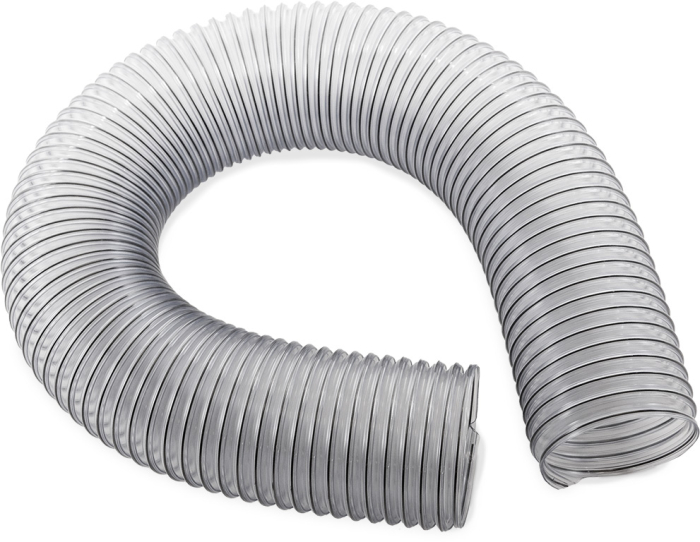 4" x 5' Clear Reinforced Anti-Static Urethane Flex-Hose