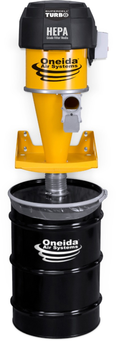 Supercell Turbo High-Pressure 55 Gal. Wall-Mounted HEPA-GFM Cyclone Dust Collector