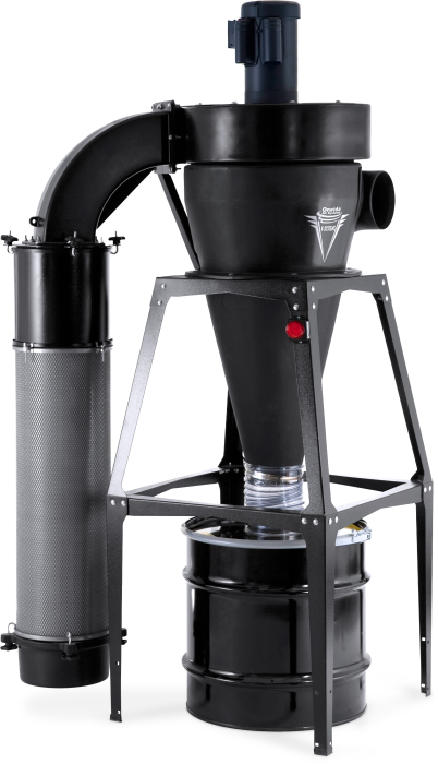 1.5hp 120V V-System 1500 35 Gal. Freestanding HEPA-GFM Cyclone Dust Collector