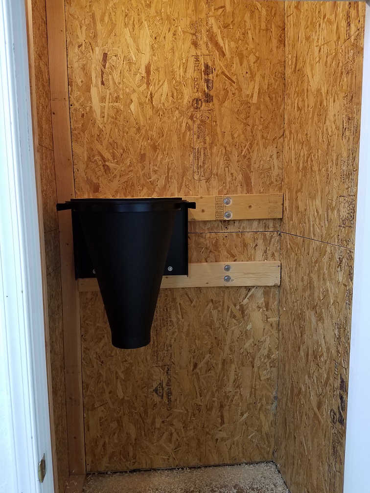Cone inserted in the newly mounted wall bracket