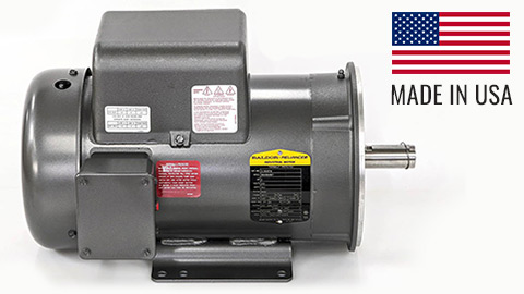 Profile view of 230V Baldor® direct drive fan motor