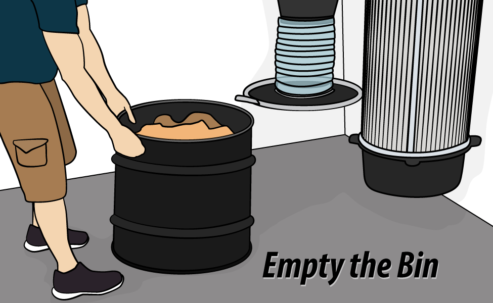 Reinstalling the Empty Dust Bin
